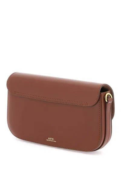 Shop Apc Grace Clutch Hand In Marrone