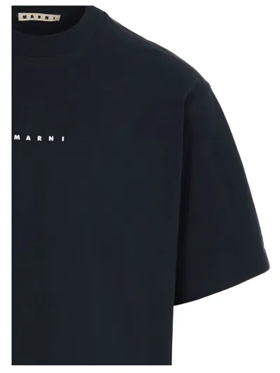 Marni Crew Neck Short Sleeves In Black
