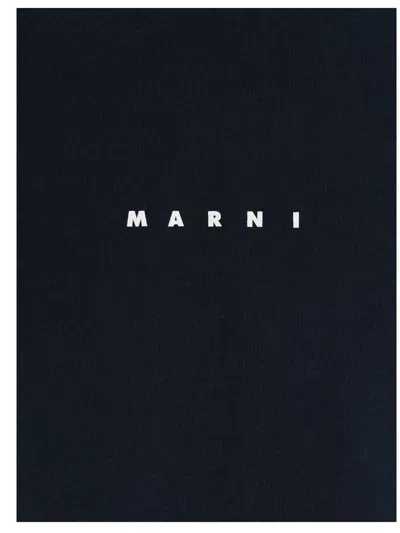 Marni Crew Neck Short Sleeves In Black