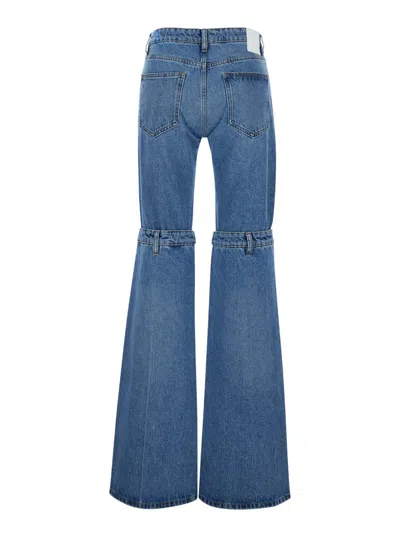 Coperni Light Blue Jeans With Open Knee In Blue