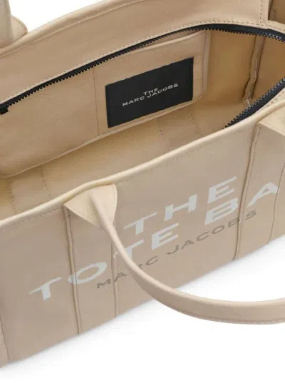 Shop Marc Jacobs The Large Tote Canvas In Beige