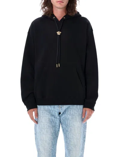 Shop Versace La Medusa Hoodie In Black