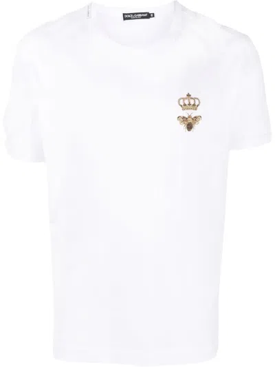 Shop Dolce & Gabbana Pattern T-shirt In White