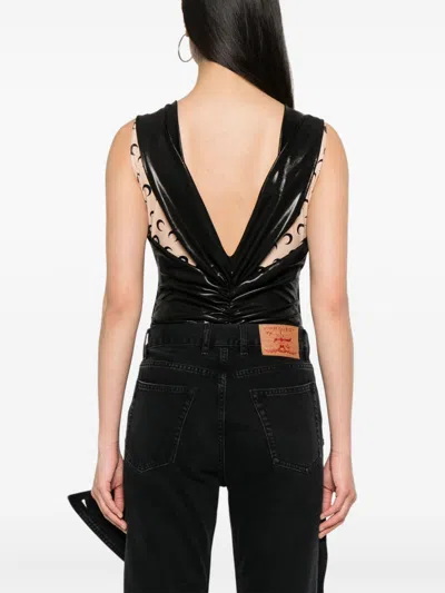 Marine Serre Draped Viscose Bodysuit