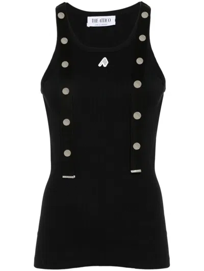 Attico Black Cotton Tank Top