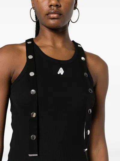 Attico Black Cotton Tank Top