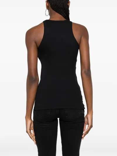 Attico Black Cotton Tank Top