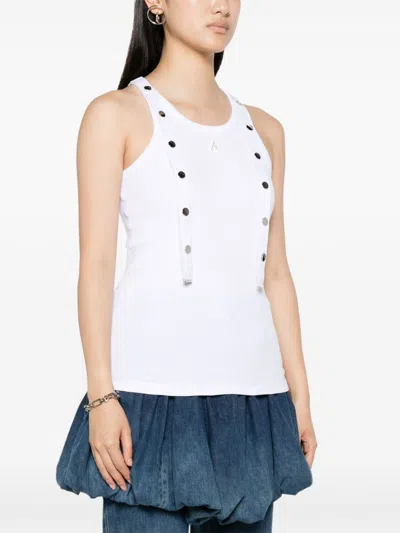 Attico Strap Detail Ribbed Tank Top