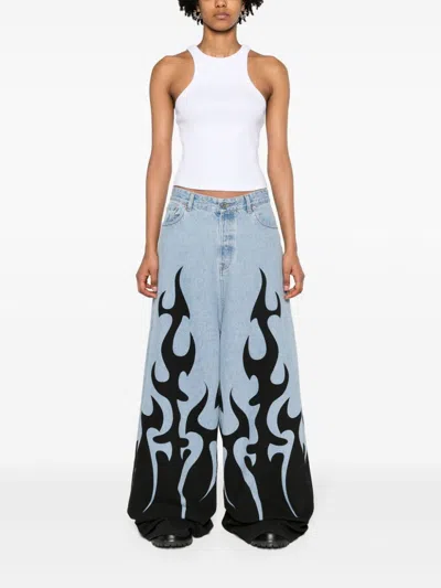 Vetements Logo-embroidered Ribbed Tank Top