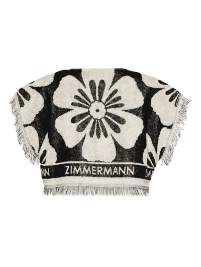 Shop Zimmermann Logo Towelling Cropped Top