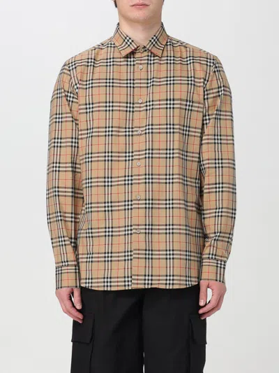 Burberry Men's Jacket With Check Pattern | Size Xl | 8043839 In Cream