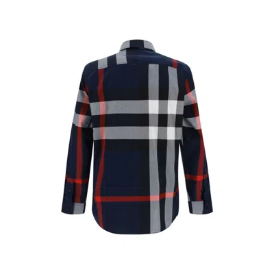 Burberry Long Sleeve Summerton Shirt In Blue