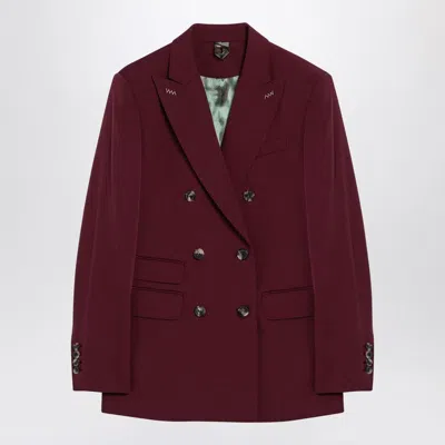Max Mara Bordeaux Double-breasted Jacket In Wool In White