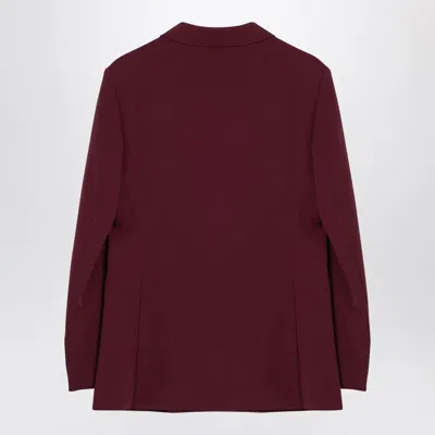 Max Mara Bordeaux Double-breasted Jacket In Wool In White