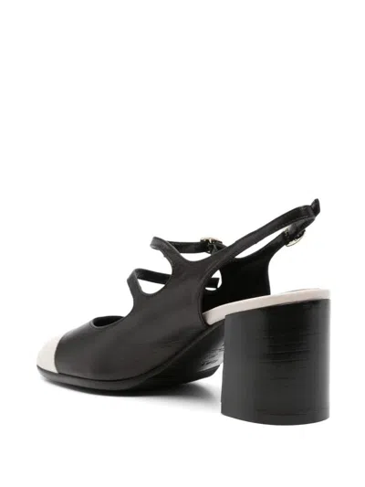 Carel Paris Papaya Patent Leather Slingback Pumps In Black
