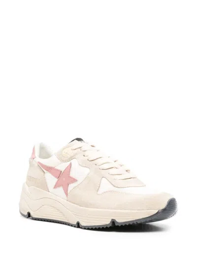 Shop Golden Goose Running Sole Leather Sneakers In Pink