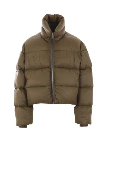 Rick Owens Turtle Down Jacket In Bean