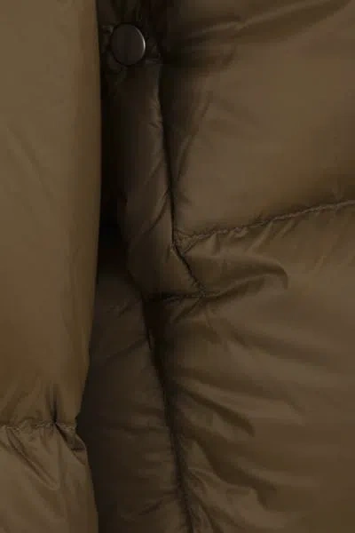 Rick Owens Turtle Down Jacket In Bean