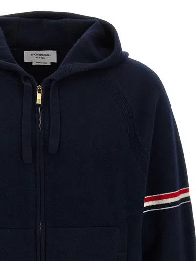 Shop Thom Browne 'rwb' Hoodie In Blue