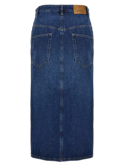 Isabel Marant Étoile Marant Etoile Vandy Denim Cotton Skirt In Blue