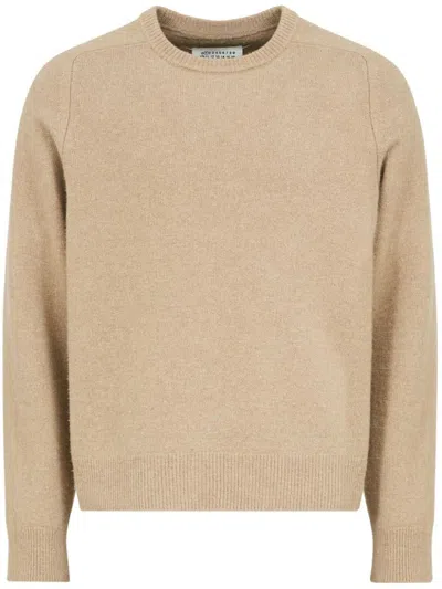 Shop Maison Margiela Crew Neck Sweater In Brown