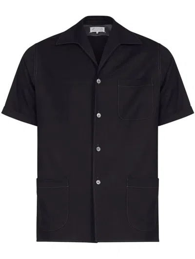 Shop Maison Margiela Short-sleeved Shirt In Black