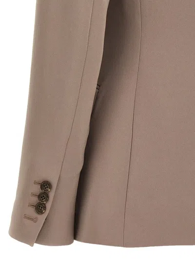Theory Staple Blazer And Suits Beige In Beige