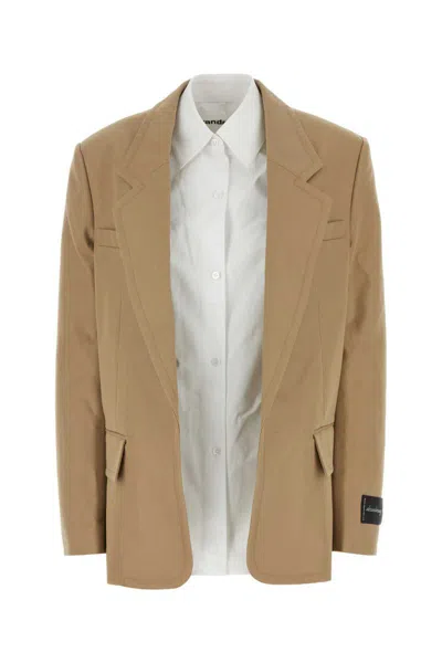 Shop Alexander Wang Jackets And Vests In Beige O Tan