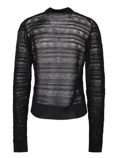 Atomo Factory Knit Viscose Cardigan In Black