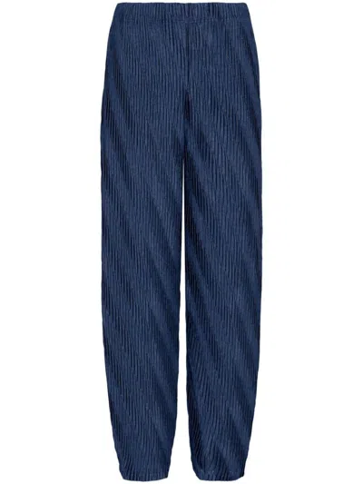 Shop Giorgio Armani Pleated Pants Clothing In Blue