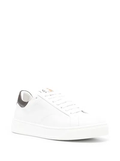 Lanvin Ddb0 Sneaker With Contrasted Embroideries In White
