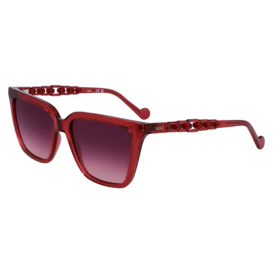 Liu •jo Multicolor Injected Sunglasses In Beige