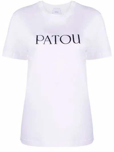 Patou Logo-print Organic-cotton T-shirt In White