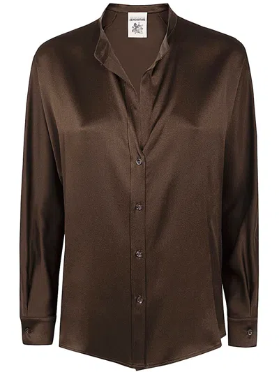 Shop Semicouture Jeanne Shirt Clothing In Brown