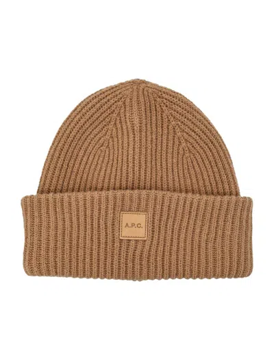 Shop Apc A.p.c. Michelle Beanie In Cammello