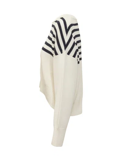 Givenchy 4g Striped Jersey White/black In Beige