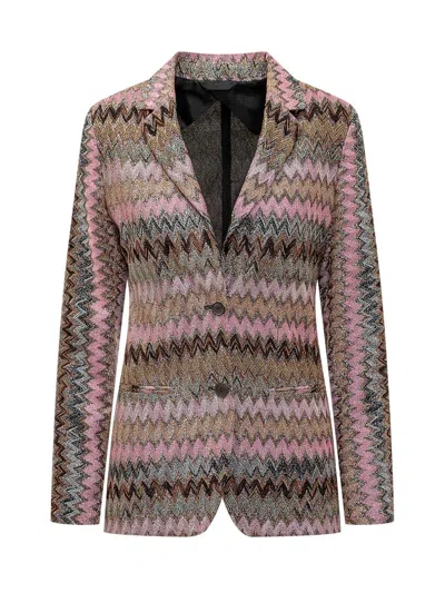 Shop Missoni Blazer In Multicolor