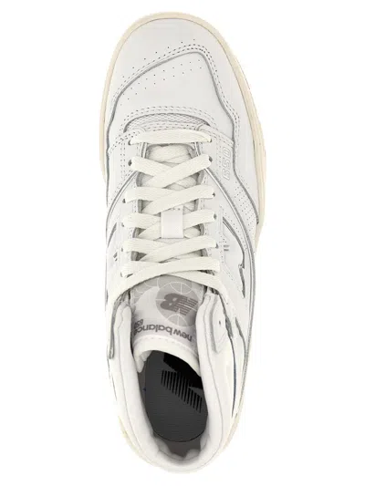New Balance High-top Sneakers With Contrast Sole And Perforated Detailing In White