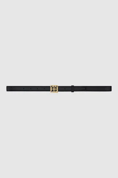 ANINE BING ANINE BING MONOGRAM BELT IN BLACK 
