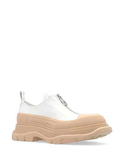 Alexander Mcqueen Women Two-tone Canvas Tread Slick Sneakers In Multicoloured