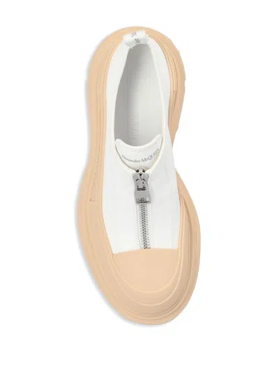 Alexander Mcqueen Women Two-tone Canvas Tread Slick Sneakers In Multicoloured