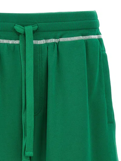 Dolce & Gabbana Logo-embroidered Jersey Track Shorts In Green