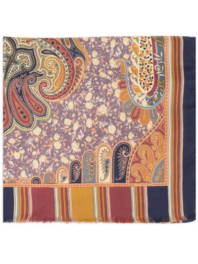 Shop Etro Scarfs In Multicolour