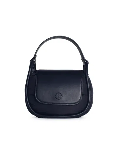 Shop Moncler 'tiarna' Black Leather Blend Mini Bag