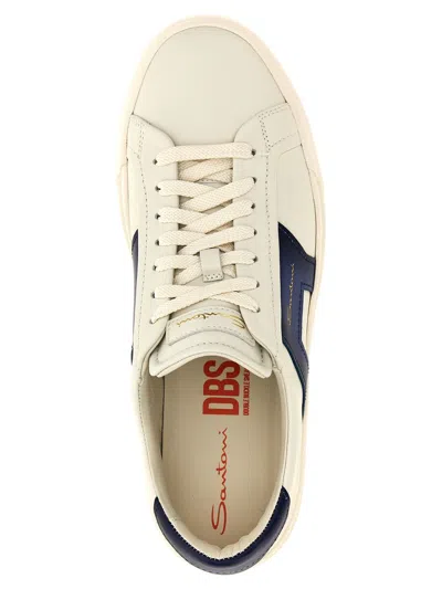 Shop Santoni Sneakers In White