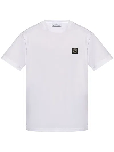 Shop Stone Island T-shirts And Polos In White