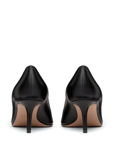 Valentino Garavani Valentino Vlogo Pointed-toe Calfskin Pumps In Black