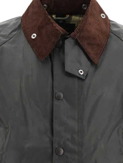 Shop Barbour "bedale" Waxed Jacket In Green