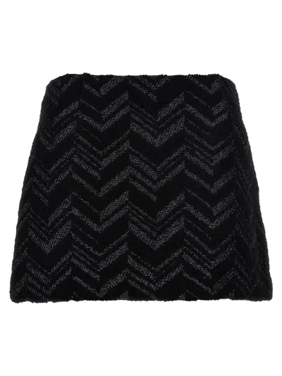 Shop Missoni Chevron Lamé Bouclé Skirt Skirts In Black