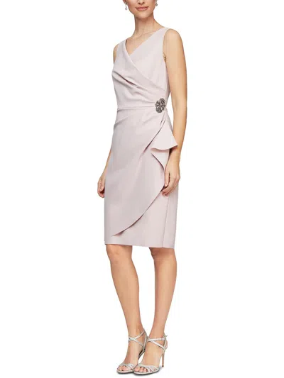 Alex Evenings Side Ruched Cocktail Dress In Gold